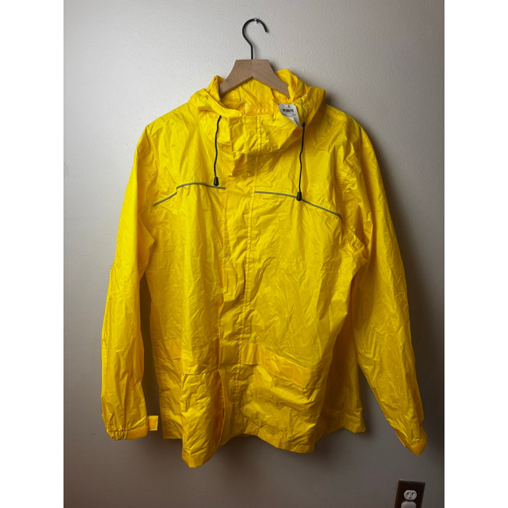 NWT Men's Schmidt Workwear Yellow Raincoat Size L